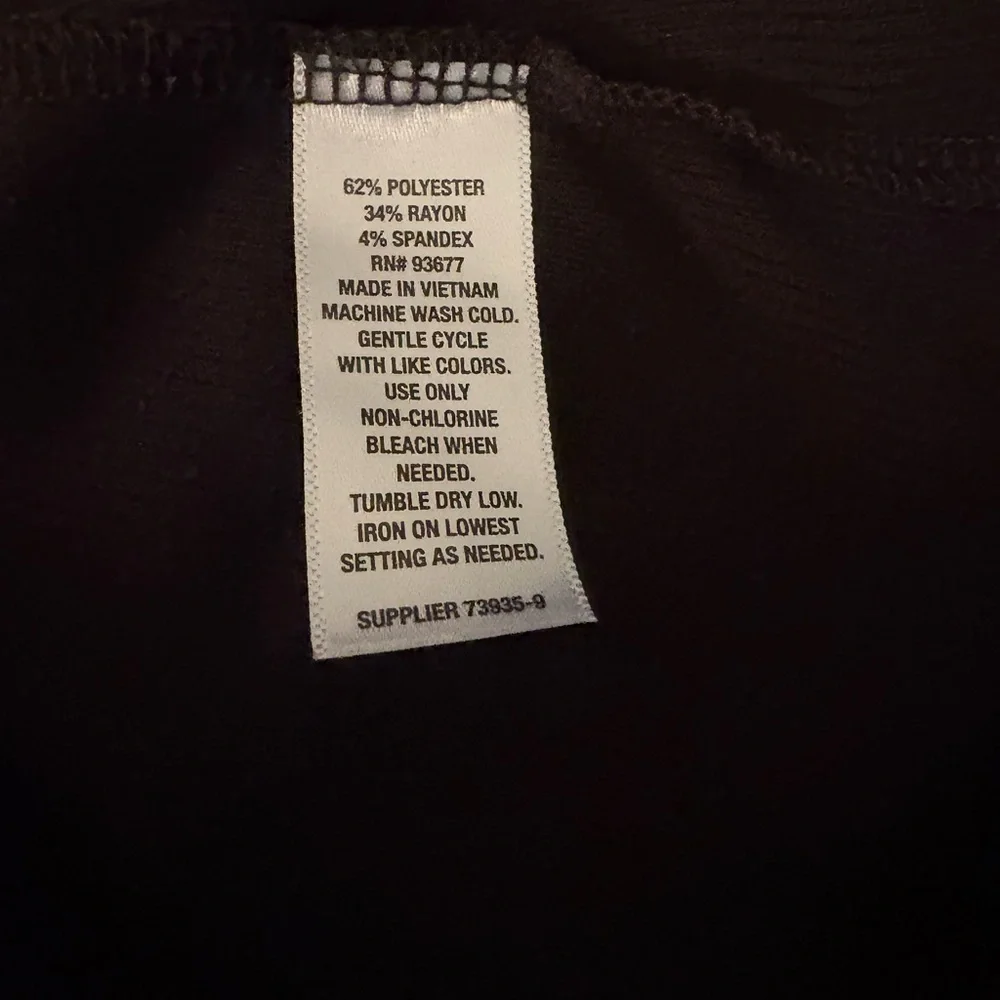 a.n.a Black Long Sleeve Women's Thermal Henley Tee - Picture 6 of 7